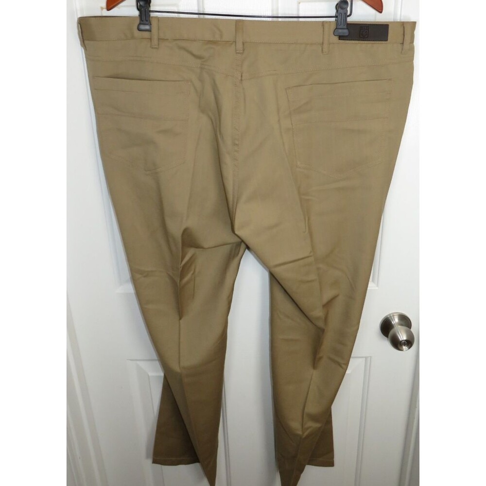 Ermenegildo Zegna Pants Mens 44x30 Tan 5 Pocket Milano 100% Wool Flat Front
